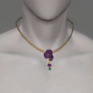 Black Sweet Pea Necklace