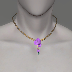 Purple Sweet Pea Necklace