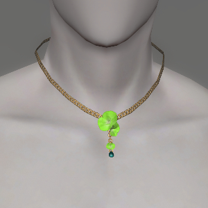 Green Sweet Pea Necklace
