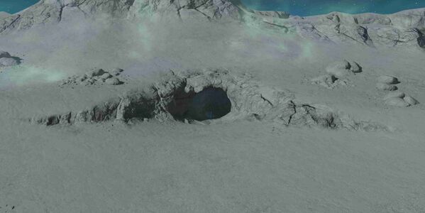 The entrance to the cave