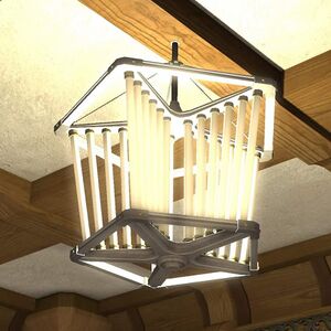 Fluorescent Tube Chandelier