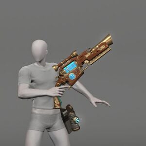 Augmented Bygone Brass Pistol