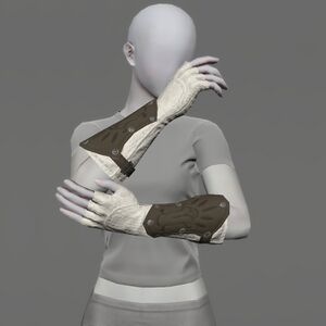 Aetherial Fingerless Raptorskin Gloves