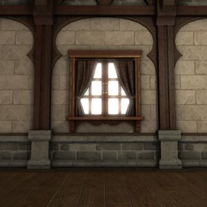 Imitation Curtained Window