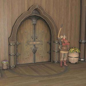 The door to the office within Quiver's Hold (Archer's Guild)