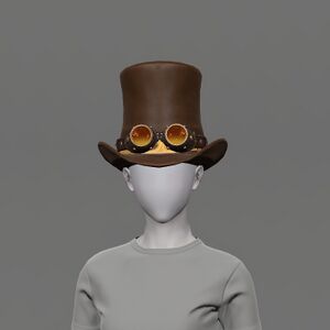 Augmented Bygone Brass Top Hat of Aiming