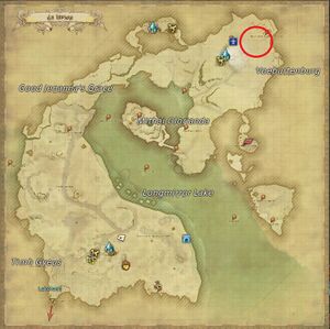 Map image showing the location of the mob Werewood in Il Mheg, in and around coordinates 33, 5.