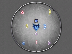 A strategy board showing waymark placements on the arena.