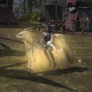 Females ride some horse-like mounts sidesaddle