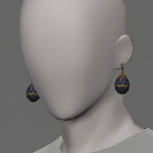 Midnight Egg Earrings