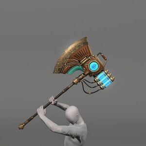 Bygone Brass Battleaxe