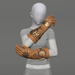 Augmented Bygone Brass Gloves of Aiming