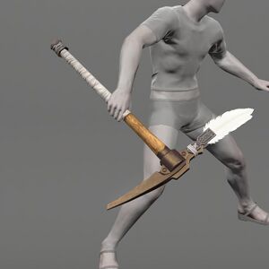 Plumed Bronze Pickaxe