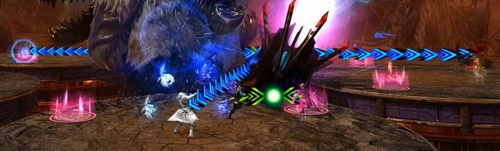 Example close tethers (green) and far tethers (blue) that must be satisfied until debuffs expire