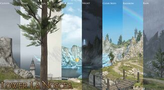 Types of weather seen in Lower La Noscea