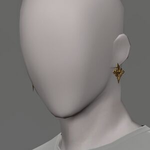 Gold Lone Wolf Earrings