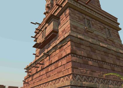 There is a jump puzzle on the back of the tower