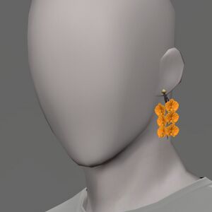 Orange Moth Orchid Earring