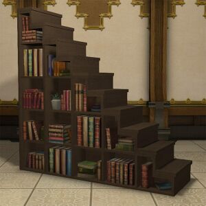 Wooden Staircase Bookshelf
