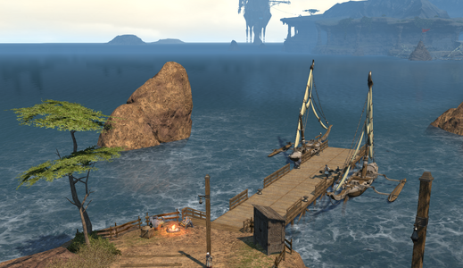 The Silver Bazaar Docks, now nearly empty.