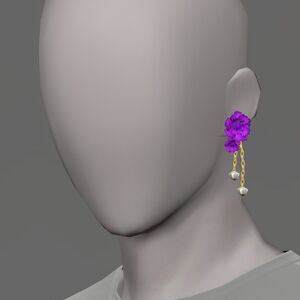 Purple Carnation Earring