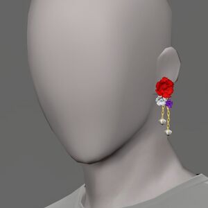 Rainbow Carnation Earring