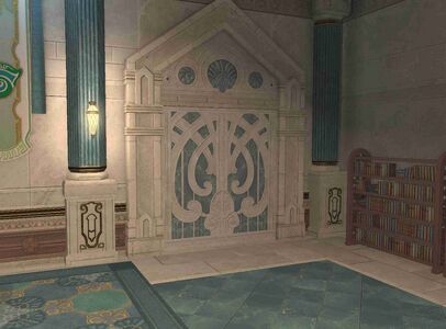 The entrance is found within The Baldesion Annex