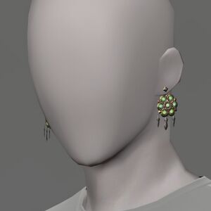 Chrysolite Earrings of Aiming