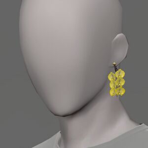 Yellow Moth Orchid Earring