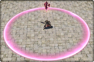 A spread circle marker.