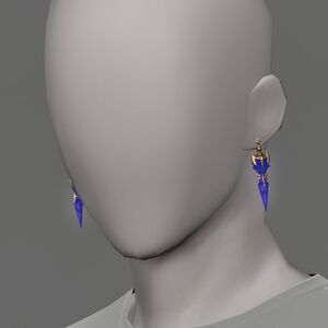 Blue Zircon Earrings of Fending