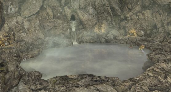 The spring within the cave