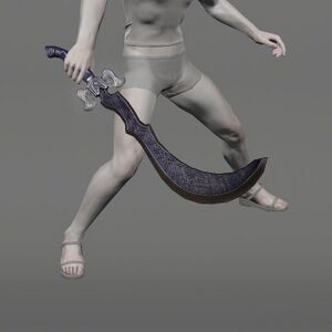 Cobalt Tungsten Scimitar