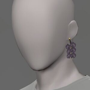 Black Moth Orchid Earring