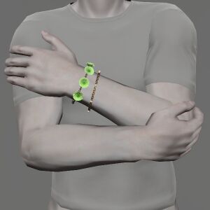 Green Cornflower Wristlets