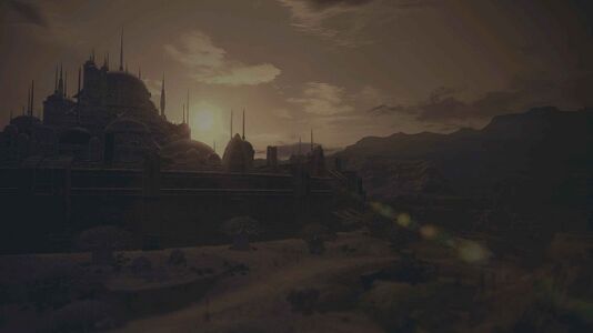 Central Thanalan seen during the game credits