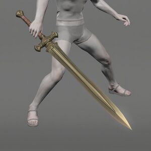 Aetherial Brass Bastard Sword