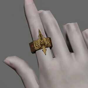 Gold Lone Wolf Ring