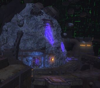 Stigma-4's memory bank recreation of the Gordhona asteroid belt