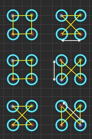 An image showing which two players can swap positions to create the desired shape.