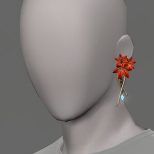 Red Triteleia Earring
