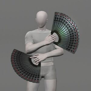 Ruthenium Folding Fans