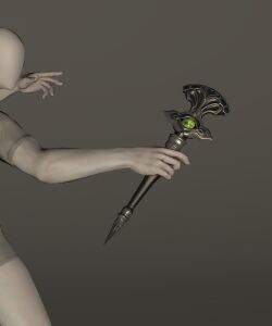 Aetherial Decorated Silver Scepter