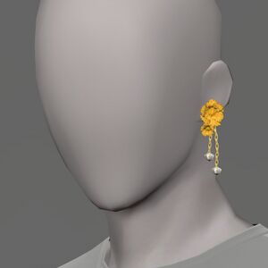 Yellow Carnation Earring