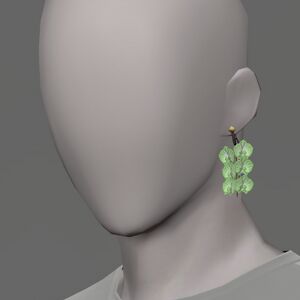 Green Moth Orchid Earring