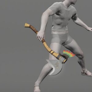 Plumed Steel Hatchet