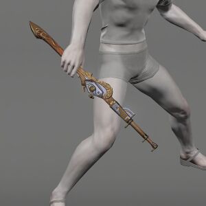 Gilded Rosewood Fishing Rod