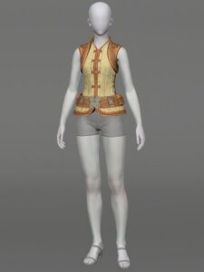 Frayed Cotton Doublet Vest