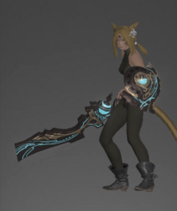 Blade with Replica Allagan Round Shield