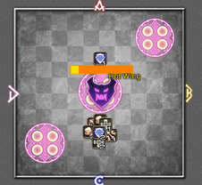 A gif showing how to dodge the Hot Wing flame blast combination.